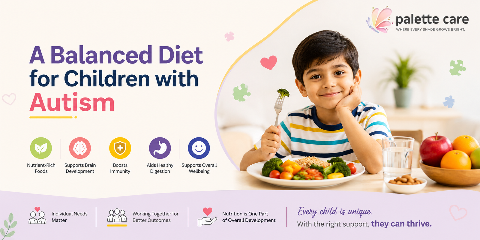 Read more about the article A Balanced Diet for Children with Autism: Supporting Overall Health and Wellbeing